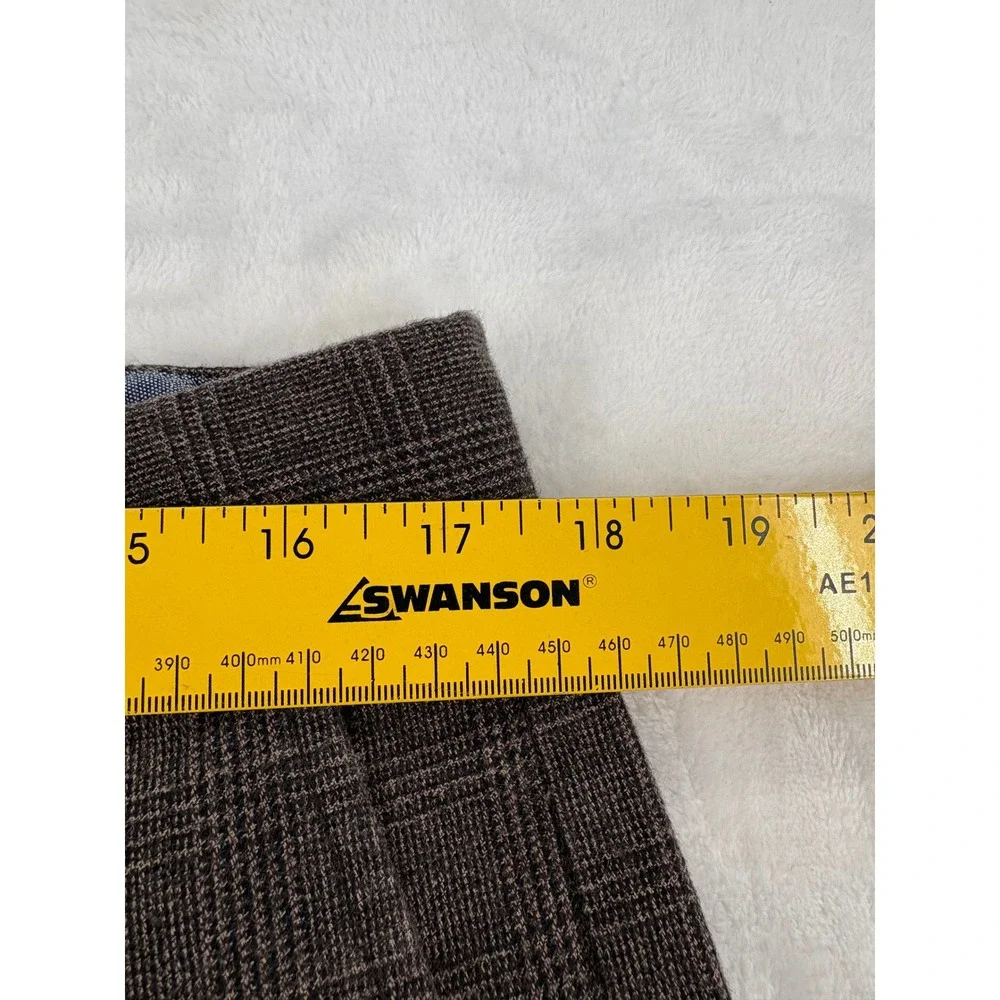 Banana Republic Chinos Mens 35x30 Aiden Fit Brown Glen Plaid Slim Straight Pants